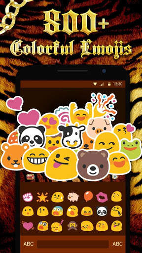 Gold Tiger Keyboard Theme screenshot 2