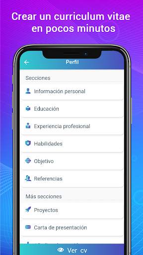 Currículum vítae Crear CV PDF screenshot 2