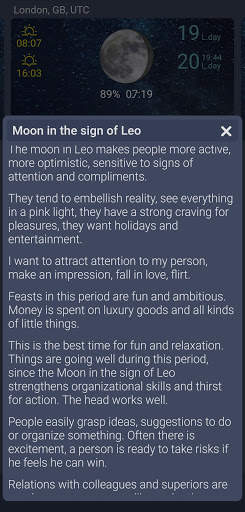 Moon Assistant  Lunar calendar screenshot 3