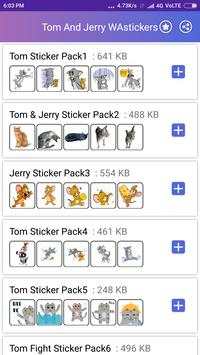 Tom & Jerry Stickers For Whatsapp screenshot 1
