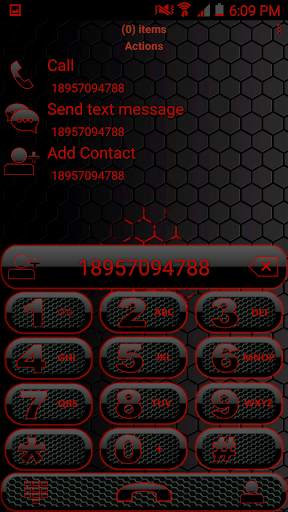 Theme Space Red RocketDial screenshot 3