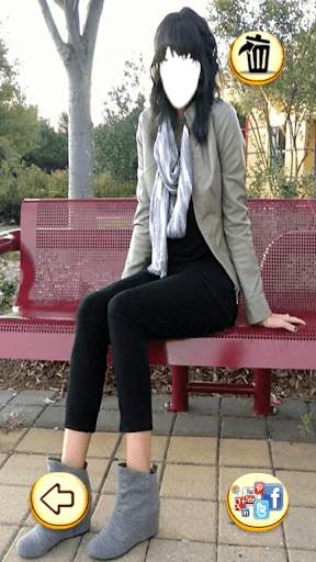 Girls Jeans  Scarf photo face lab screenshot 7