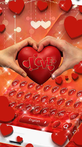 Romantic Love Heart Keyboard screenshot 1