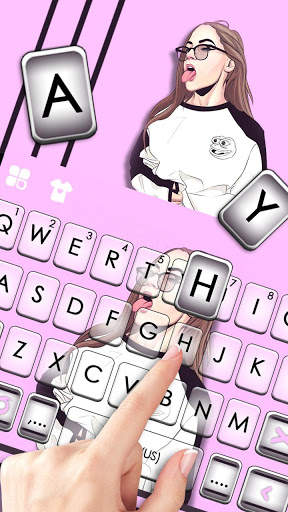 Cool Girl Swag Keyboard Theme screenshot 2