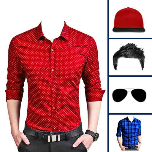 Men formal shirt photo suit आइकन