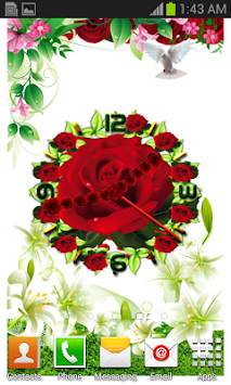 Rose Flower Clock screenshot 2