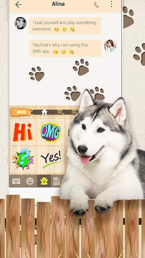 Husky Dog Emoji Keyboard screenshot 2