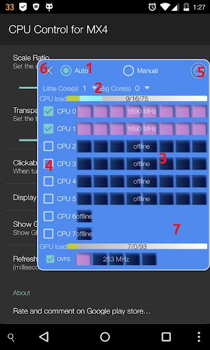 CPU Control for MX4 screenshot 2