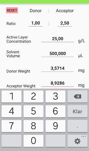 OPV Weight Calculator screenshot 2
