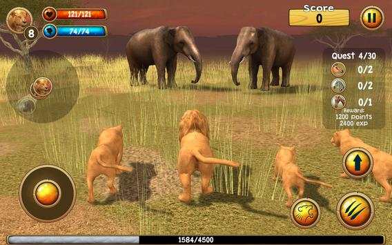 Wild Lion Simulator 3D 2 تصوير الشاشة