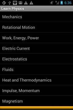 Learn Physics 1 تصوير الشاشة