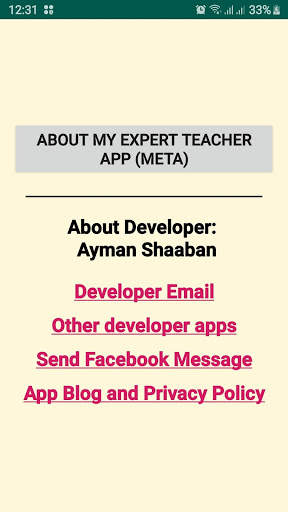 My Expert Teacher App (META) screenshot 4