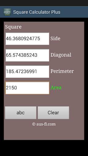 Square Calculator Plus screenshot 2