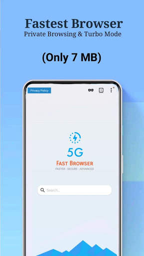 Fast 5G Browser screenshot 1