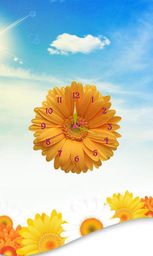 Sunflower Clock Live Wallpaper screenshot 2