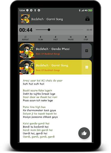 Badshah Song's Plus Lyrics screenshot 2