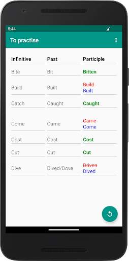English Irregular Verbs скриншот 5