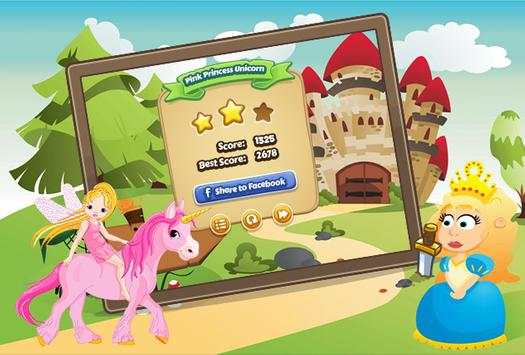Pink Princess unicorn run screenshot 2