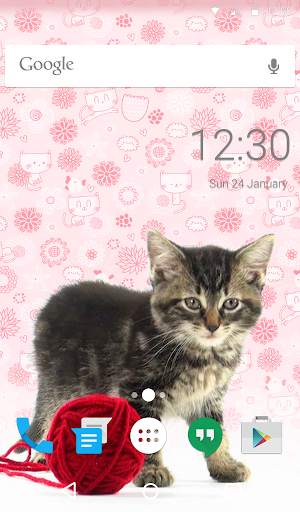 Pretty Cat Animated Keyboard   Live Wallpaper screenshot 6