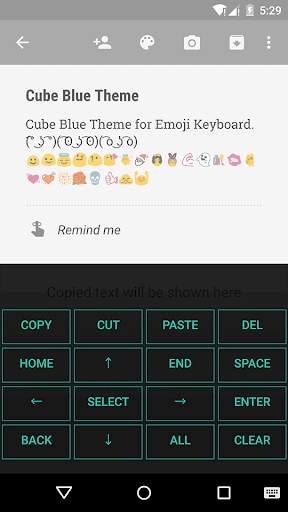 Blue Neon Emoji Keyboard Skin screenshot 3