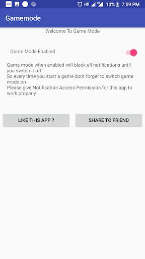 Game Mode - Block Notifications during Game Play screenshot 2