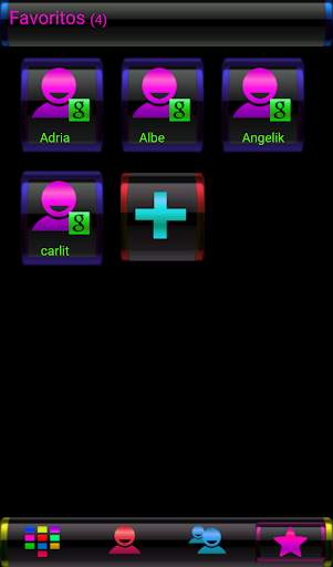 THEME GO CONTACTS BLACK COLORS screenshot 2