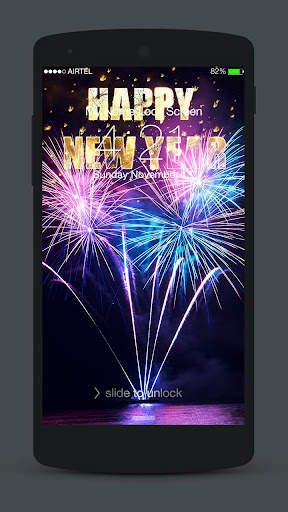 NewYear Neon 2022 Lock Screen screenshot 6