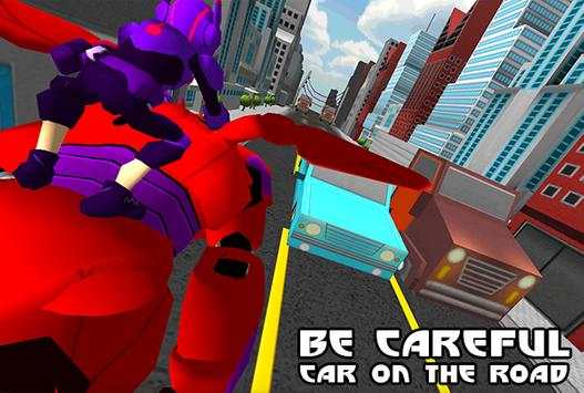 3D Big Robot Fly Surfers Dash скриншот 2