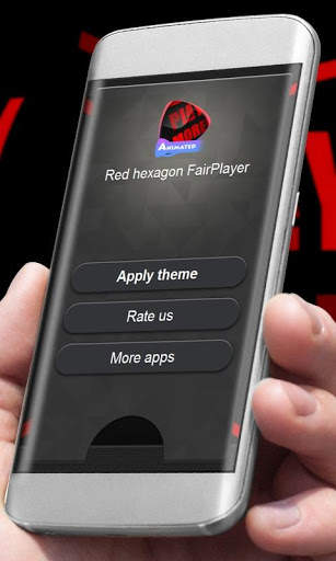 Red hexagon Best Music Theme screenshot 4