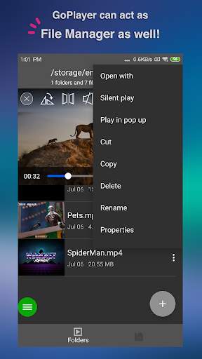 GoPlayer - Multiple videos 5G player all format screenshot 7