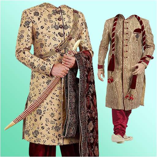 Man Sherwani Photo Suit Studio Editor 2.0