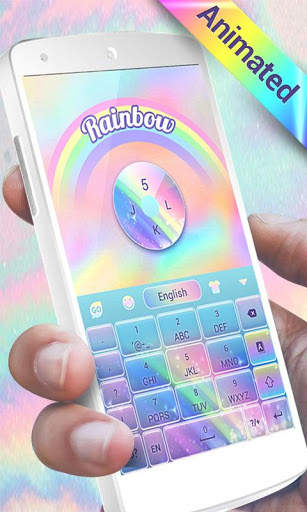 Rainbow Unicorn GO Keyboard Animated Theme screenshot 3