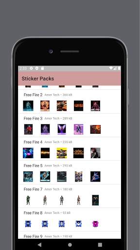 FF Animation Sticker 2021 for WhatsApp screenshot 1