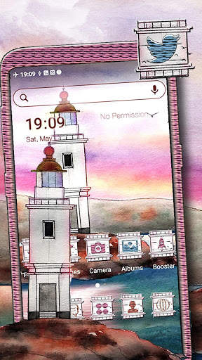 Lighthouse Painting Launcher Theme screenshot 1