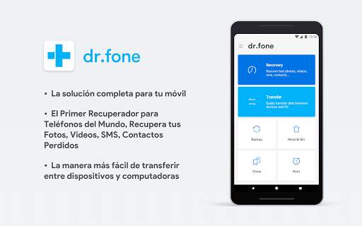 dr.fone - Recuperación， Transferencia y Respaldo screenshot 1