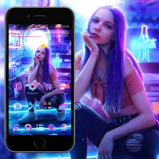 Fancy Neon Trendy Sexy Girl Launcher Theme 1.1.1