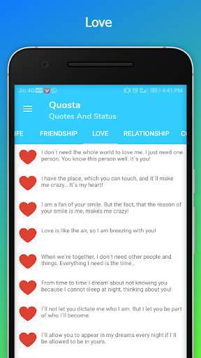 Quosta : Best Quotes and Status from over Internet screenshot 4