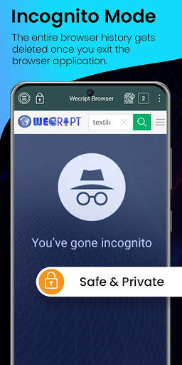Wecript - Incognito Fast Browser | Job Application screenshot 3