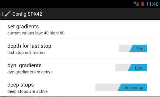SUBMATIX SPX42 APP screenshot 2