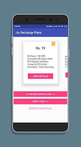 4G Recharge Plan screenshot 1
