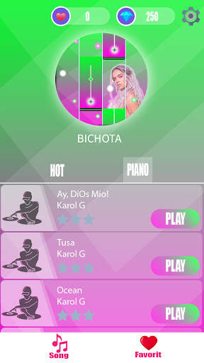 Karol G Piano tiles screenshot 1