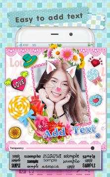 Selfie Camera - Kawaii Photo Editor Sticker 5 تصوير الشاشة