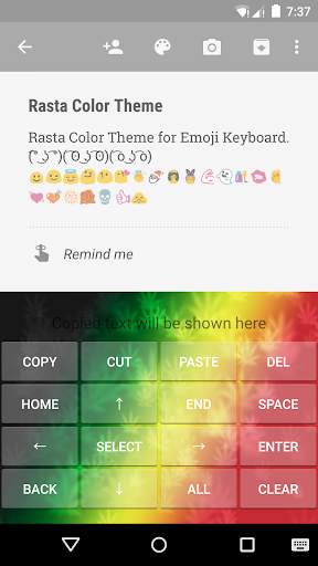 Rasta Color Emoji Keyboard screenshot 3