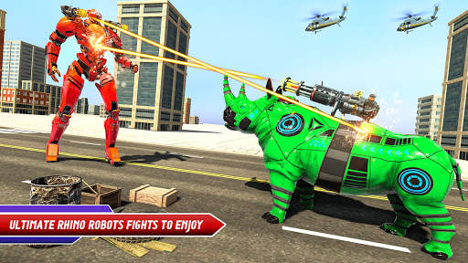Monster Truck Robot Wars Games Rhino Robot Game screenshot 1