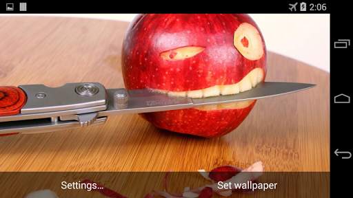 Apple and Knife Live Wallpaper screenshot 4