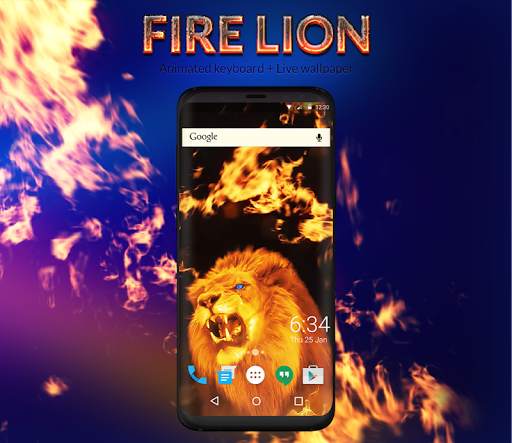 Fire Lion Animated Keyboard + Live Wallpaper screenshot 5