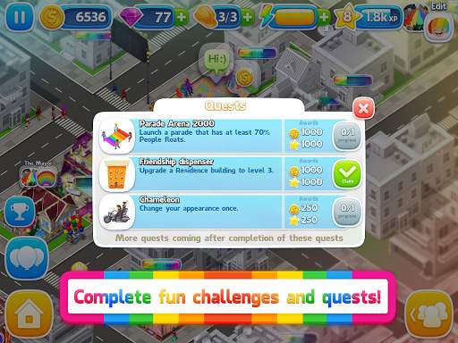 QutieLife - LGBTQ City Building Social Sim Game screenshot 12