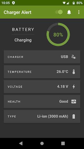 Charger Alert (Baterai Alarm) screenshot 2