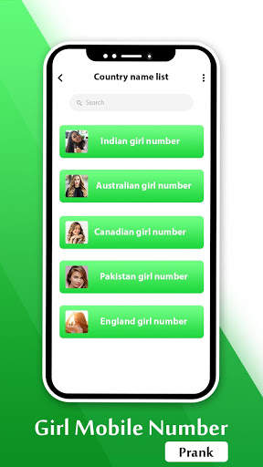 Girls Mobile Numbers- Find Mobile Number Simulator screenshot 2