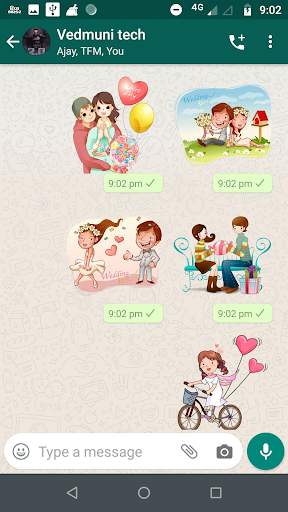 Couple Romantic Love Kiss Stickers for WhatsApp screenshot 2